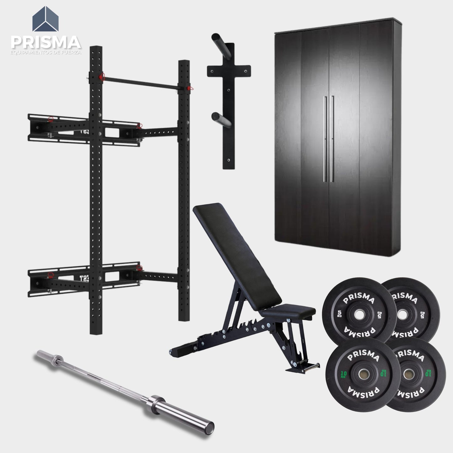 Closet Rack Combo Plus + 30kg en Bumper