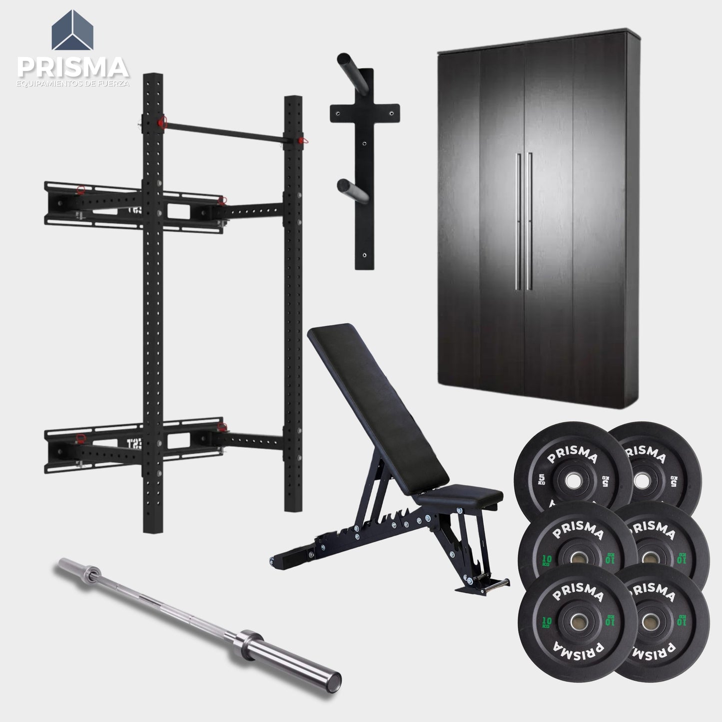 Closet Rack Combo Plus + 50kg en Bumper